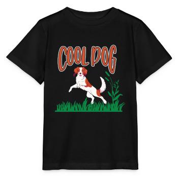 Cool Dog, Playing Kooikerhondje - Stanley/Stella MINI CREATOR Kids’ T-Shirt - black - Front - Mikhail (115cm)