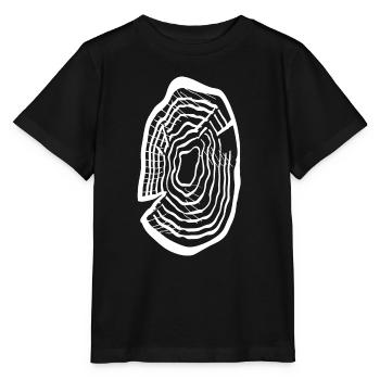 Disque de bois - T-shirt bio MINI CREATOR Stanley/Stella Enfant - noir - Devant - Mikhail (115cm)