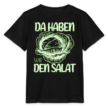 Da haben wir den Salat - Stanley/Stella Kinder T-Shirt MINI CREATOR  - Schwarz - Vorne - Mikhail (115cm)