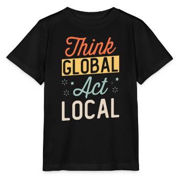 Think Global Act Local - Stanley/Stella Kinder T-Shirt MINI CREATOR  - Schwarz - Vorne - Mikhail (115cm)