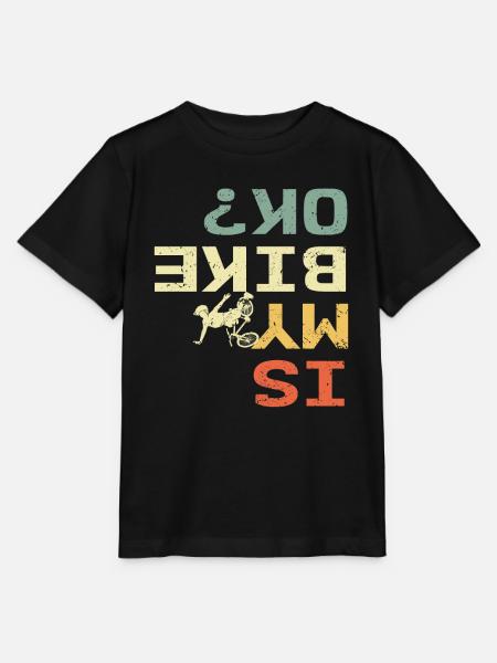 Is My Bike Ok Retro Lustiger Biker - Stanley/Stella Kinder T-Shirt MINI CREATOR  - Schwarz