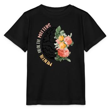 Mental Health Matters Floral Human Brain Health Aw - Stanley/Stella Kinder T-Shirt MINI CREATOR  - Schwarz - Vorne - Mikhail (115cm)