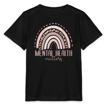 Mental Health Matters Rainbow Mental Health Awaren - Stanley/Stella Kinder T-Shirt MINI CREATOR  - Schwarz - Vorne - Mikhail (115cm)