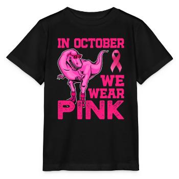 Im Oktober tragen wir Pink - Breast Cancer Awareness - Stanley/Stella Kinder T-Shirt MINI CREATOR  - Schwarz - Vorne - Mikhail (115cm)