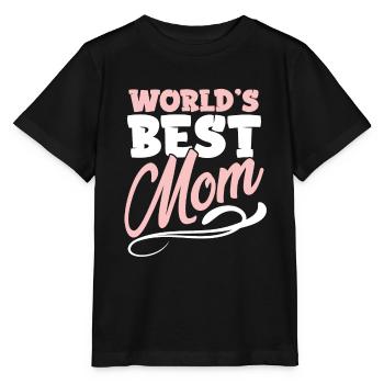 world's best mom - Stanley/Stella MINI CREATOR Kids’ T-Shirt - black - Front - Mikhail (115cm)