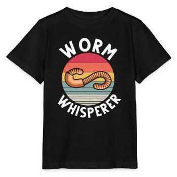 Wurm Würmer Vermicomp Wurmzucht Vermikultur - Stanley/Stella Kinder T-Shirt MINI CREATOR  - Schwarz - Vorne - Mikhail (115cm)