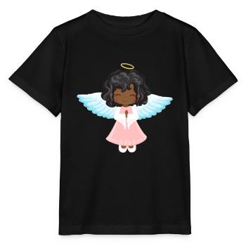 Christkind Afrodeutsch Afroamerikanisch Schwarz - Stanley/Stella Kinder T-Shirt MINI CREATOR  - Schwarz - Vorne - Mikhail (115cm)