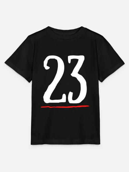 23 unterstrichene rote Linie - Stanley/Stella Kinder T-Shirt MINI CREATOR  - Schwarz