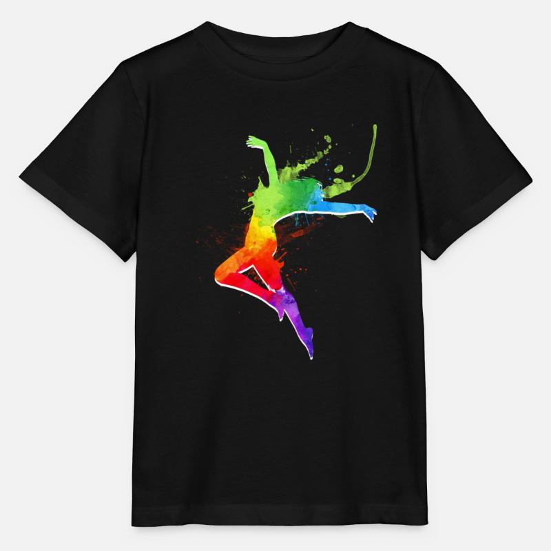 fille dansante heureuse - T-shirt bio MINI CREATOR Stanley/Stella Enfant - noir
