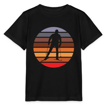 Ski de fond Skieurs de fond - T-shirt bio MINI CREATOR Stanley/Stella Enfant - noir - Devant - Mikhail (115cm)