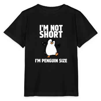 Je ne suis pas petit, je suis de la taille d’un pingouin - T-shirt bio MINI CREATOR Stanley/Stella Enfant - noir - Devant - Mikhail (115cm)