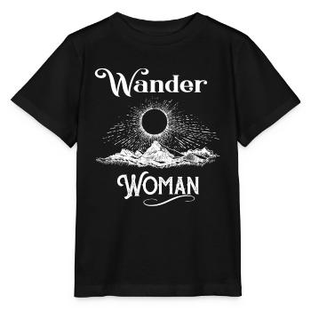 Wander Woman Berg Wandern Design für Damen - Stanley/Stella Kinder T-Shirt MINI CREATOR  - Schwarz - Vorne - Mikhail (115cm)
