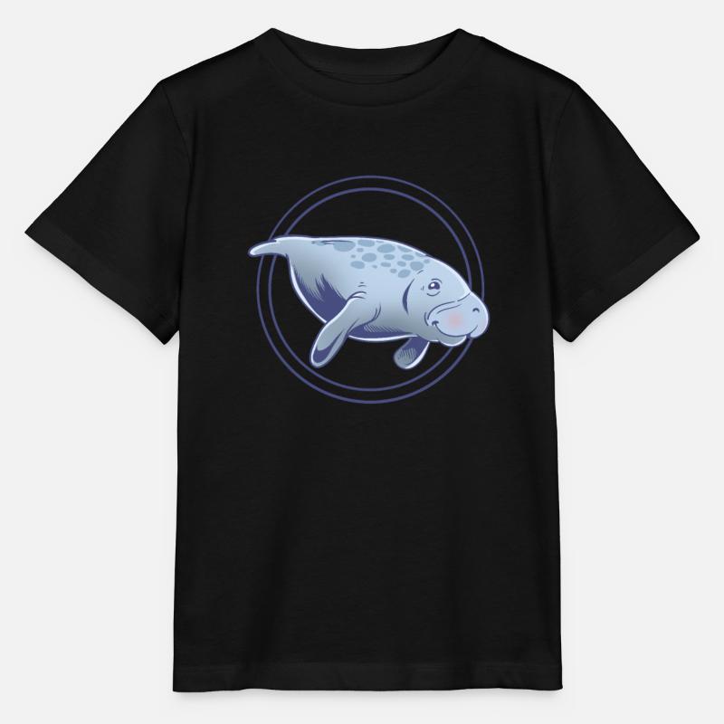 Lamantin mignon de Floride - T-shirt bio MINI CREATOR Stanley/Stella Enfant - noir