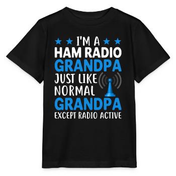 I´m a Ham Radio Grandpa Just like Normal Grandpa e - Stanley/Stella Kinder T-Shirt MINI CREATOR  - Schwarz - Vorne - Mikhail (115cm)