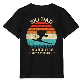 Ski Dad Funny Cute Winter Skiing - Stanley/Stella Kinder T-Shirt MINI CREATOR  - Schwarz - Vorne - Mikhail (115cm)