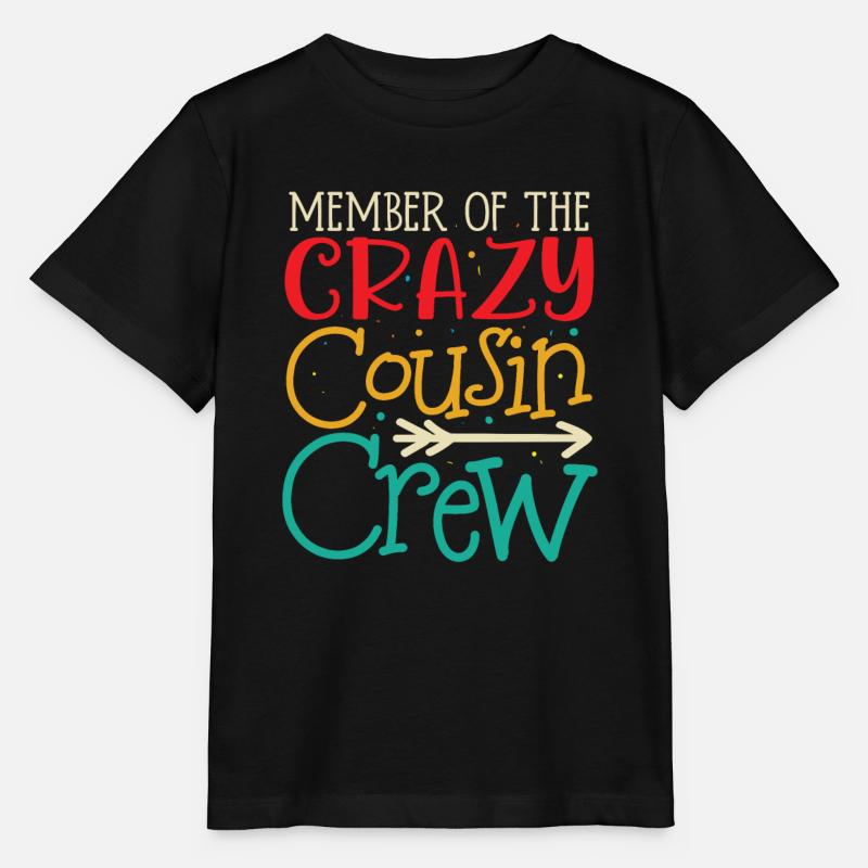 Mitglied der Crazy Cousin Crew - Stanley/Stella Kinder T-Shirt MINI CREATOR  - Schwarz