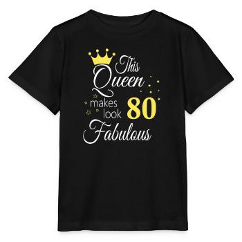 Geburtstag Königin wird 80 80. Geburtstag Frauen - Stanley/Stella Kinder T-Shirt MINI CREATOR  - Schwarz - Vorne - Mikhail (115cm)
