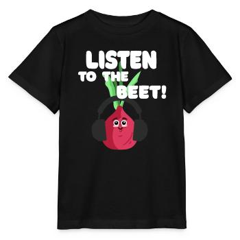 Listen to the Bed! - Stanley/Stella MINI CREATOR Kids’ T-Shirt - black - Front - Mikhail (115cm)