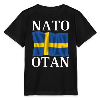 Prise de l’OTAN et drapeau suédois - T-shirt bio MINI CREATOR Stanley/Stella Enfant - noir - Devant - Mikhail (115cm)