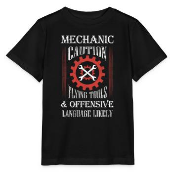 Flying Tools & Offensive Language Likely Mechanic - Stanley/Stella Kinder T-Shirt MINI CREATOR  - Schwarz - Vorne - Mikhail (115cm)
