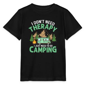 Je n’ai pas besoin de thérapie, j’ai juste besoin d’aller camper Cam - T-shirt bio MINI CREATOR Stanley/Stella Enfant - noir - Devant - Mikhail (115cm)