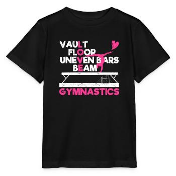 Drôle de gymnaste amateur de sol voûté - T-shirt bio MINI CREATOR Stanley/Stella Enfant - noir - Devant - Mikhail (115cm)