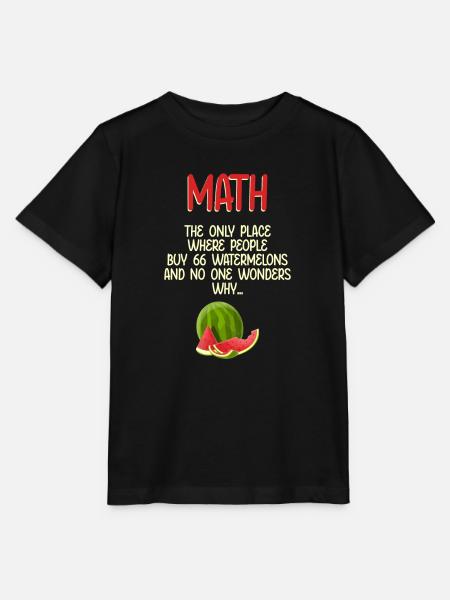 Mathematik und Wassermelonen Mathematik Berechnung Humor - Stanley/Stella Kinder T-Shirt MINI CREATOR  - Schwarz