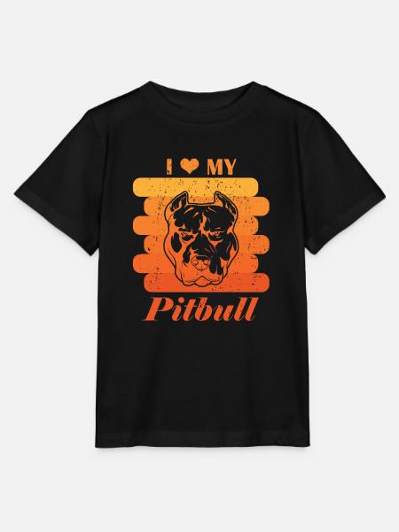 i love my pitbull - Stanley/Stella Kinder T-Shirt MINI CREATOR - Schwarz