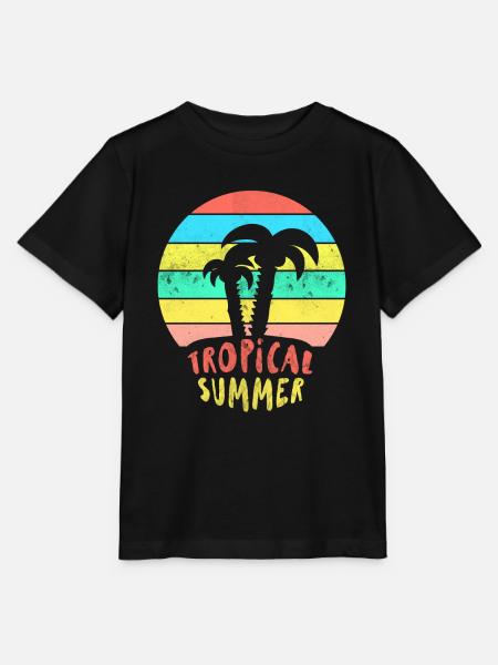 Tropical Summer - Stanley/Stella Kinder T-Shirt MINI CREATOR - Schwarz