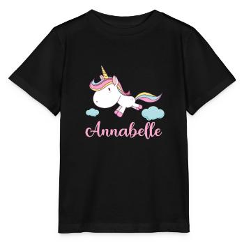 ANNABELLE Pink Unicorn Novelty - Stanley/Stella MINI CREATOR Kids’ T-Shirt - black - Front - Mikhail (115cm)