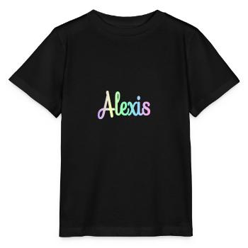 ALEXIS Rainbow Minimalist Cursive - Stanley/Stella MINI CREATOR Kids’ T-Shirt - black - Front - Mikhail (115cm)