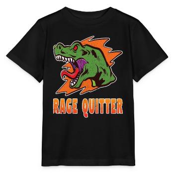 Gamer Rage Quit Dinosaur - Stanley/Stella MINI CREATOR Kids’ T-Shirt - black - Front - Mikhail (115cm)