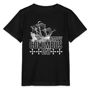 Columbus Day - Stanley/Stella MINI CREATOR Kids’ T-Shirt - black - Front - Mikhail (115cm)