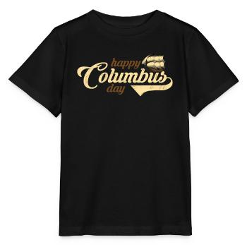 Columbus Day - Stanley/Stella MINI CREATOR Kids’ T-Shirt - black - Front - Mikhail (115cm)