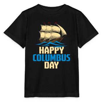 Columbus Day - Stanley/Stella MINI CREATOR Kids’ T-Shirt - black - Front - Mikhail (115cm)