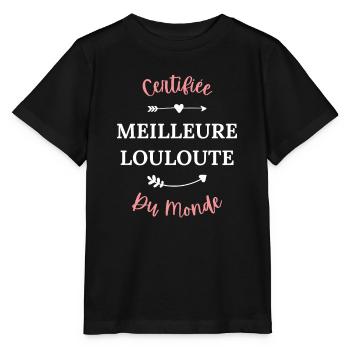 Certifiée meilleure louloute du monde - T-shirt bio MINI CREATOR Stanley/Stella Enfant - noir - Devant - Mikhail (115cm)