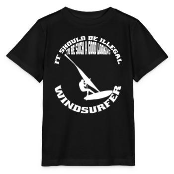 Windsurfer Surf Kitesurfer Windsurfing Cadeau - T-shirt bio MINI CREATOR Stanley/Stella Enfant - noir - Devant - Mikhail (115cm)