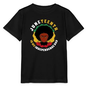 Juneteenth est mon Jour de l’Indépendance Noir - T-shirt bio MINI CREATOR Stanley/Stella Enfant - noir - Devant - Mikhail (115cm)