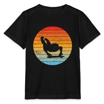 Tobogganing Sledge Toboggan sport Saying Winter sports - Stanley/Stella MINI CREATOR Kids’ T-Shirt - black - Front - Mikhail (115cm)