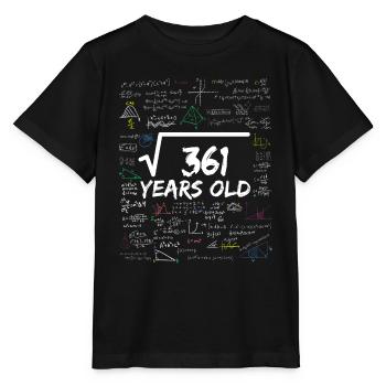 Racine carrée de 361 19TH Funny Math Birthday - T-shirt bio MINI CREATOR Stanley/Stella Enfant - noir - Devant - Mikhail (115cm)