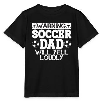 Warning Soccer Dad Will Yell Loudly - Stanley/Stella MINI CREATOR Kids’ T-Shirt - black - Front - Mikhail (115cm)