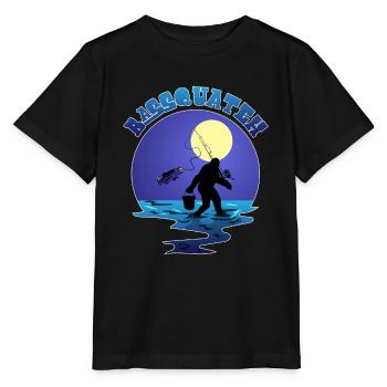 Angeln Bigfoot Pun Bassquatch Sasquatch Lover Ang - Stanley/Stella Kinder T-Shirt MINI CREATOR  - Schwarz - Vorne - Mikhail (115cm)