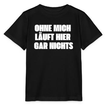 Workaholic Ohne mich laeuft nichts Arbeit - Stanley/Stella Kinder T-Shirt MINI CREATOR  - Schwarz - Vorne - Mikhail (115cm)