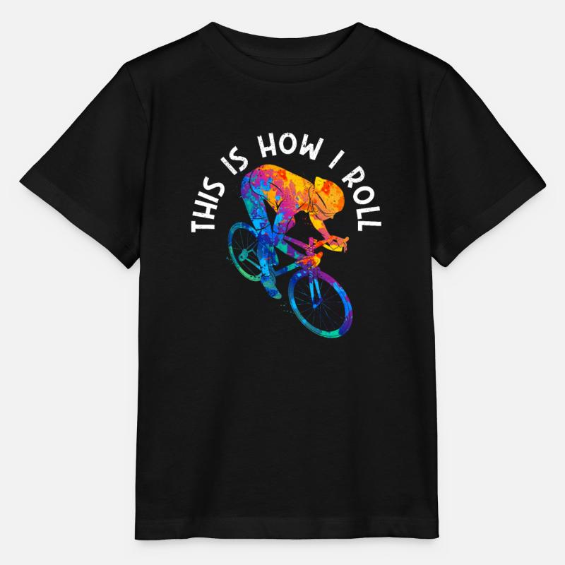 Comment je roule à vélo Drôles d’amateurs de vélo - T-shirt bio MINI CREATOR Stanley/Stella Enfant - noir