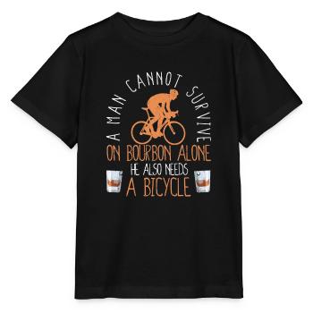 Un homme ne peut pas survivre au vélo - T-shirt bio MINI CREATOR Stanley/Stella Enfant - noir - Devant - Mikhail (115cm)