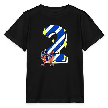 2 ans Dino American Football 2ème B-day Dab - T-shirt bio MINI CREATOR Stanley/Stella Enfant - noir - Devant - Mikhail (115cm)