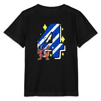 4 ans Dino American Football 4ème B-day Dab - T-shirt bio MINI CREATOR Stanley/Stella Enfant - noir - Devant - Mikhail (115cm)