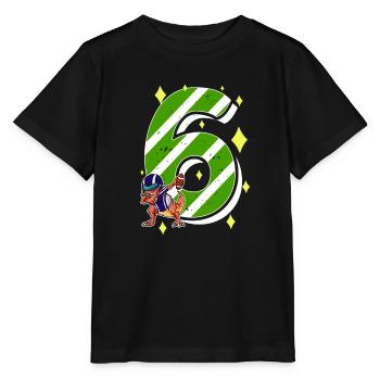 6 ans Dino American Football 6ème B-day Dab - T-shirt bio MINI CREATOR Stanley/Stella Enfant - noir - Devant - Mikhail (115cm)