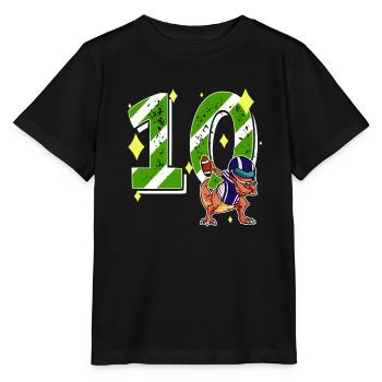 10 ans Dino American Football 10ème B-day Dab - T-shirt bio MINI CREATOR Stanley/Stella Enfant - noir - Devant - Mikhail (115cm)