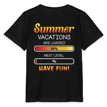 Ferien Urlaub Schulfrei Schulferien Sommerferien - Stanley/Stella Kinder T-Shirt MINI CREATOR  - Schwarz - Vorne - Mikhail (115cm)